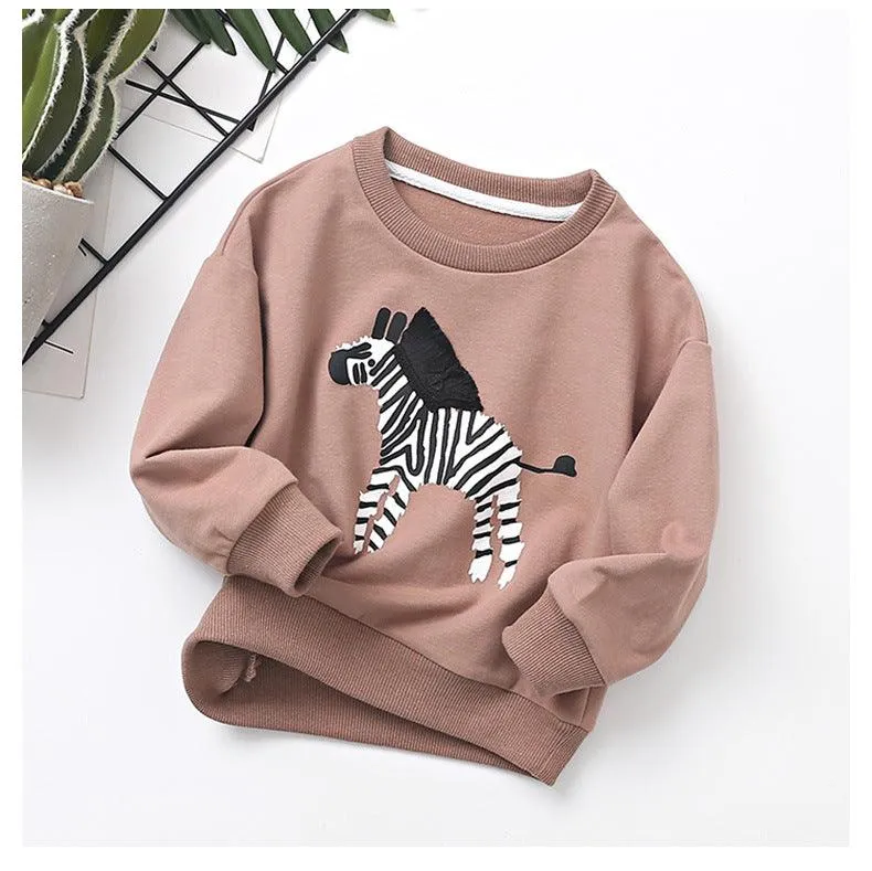 Long sleeve baby top with round neck