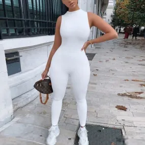 MB FASHION  Sleeveless High Neck Full-Length Jumpsuit 7367