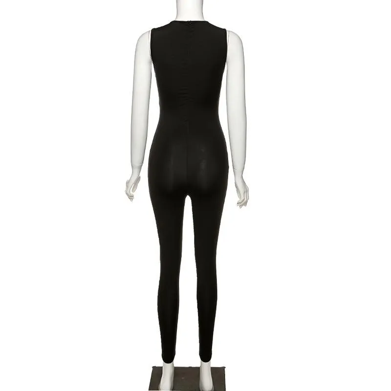 MB FASHION  Sleeveless High Neck Full-Length Jumpsuit 7367