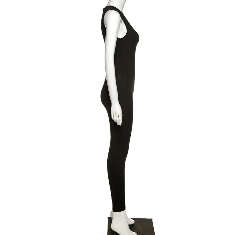 MB FASHION  Sleeveless High Neck Full-Length Jumpsuit 7367
