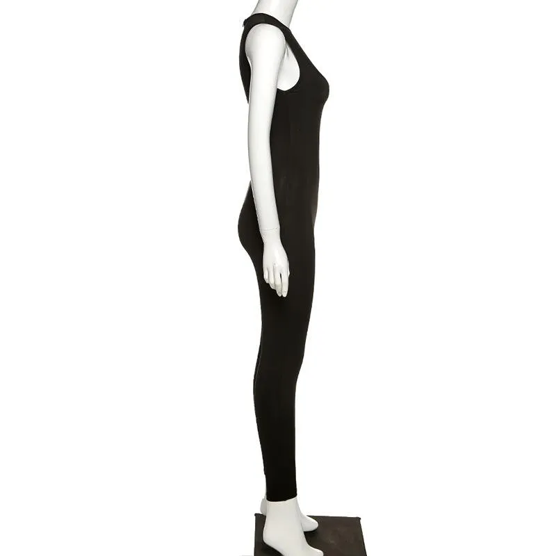 MB FASHION  Sleeveless High Neck Full-Length Jumpsuit 7367
