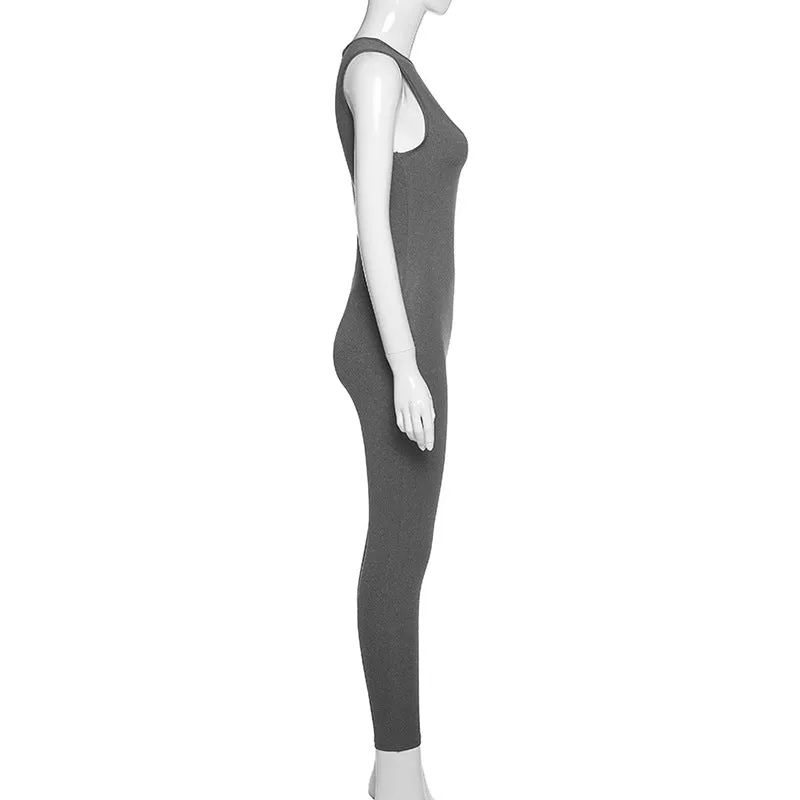 MB FASHION  Sleeveless High Neck Full-Length Jumpsuit 7367