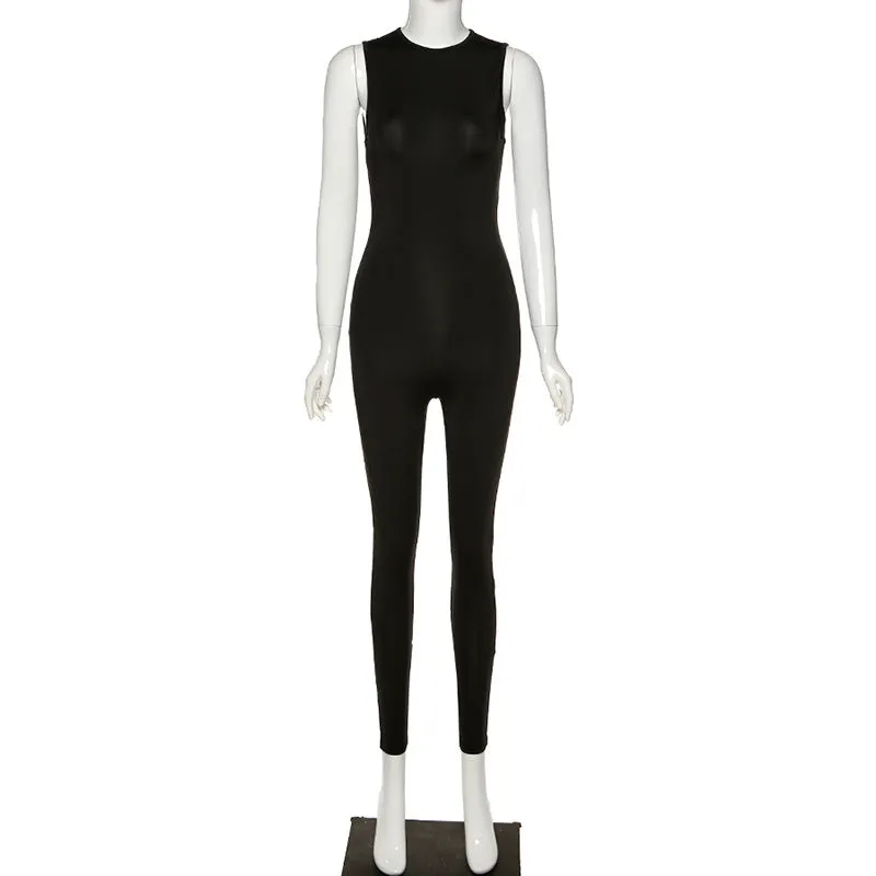 MB FASHION  Sleeveless High Neck Full-Length Jumpsuit 7367