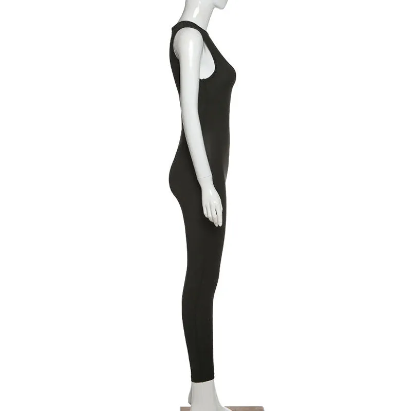 MB FASHION  Sleeveless High Neck Full-Length Jumpsuit 7367