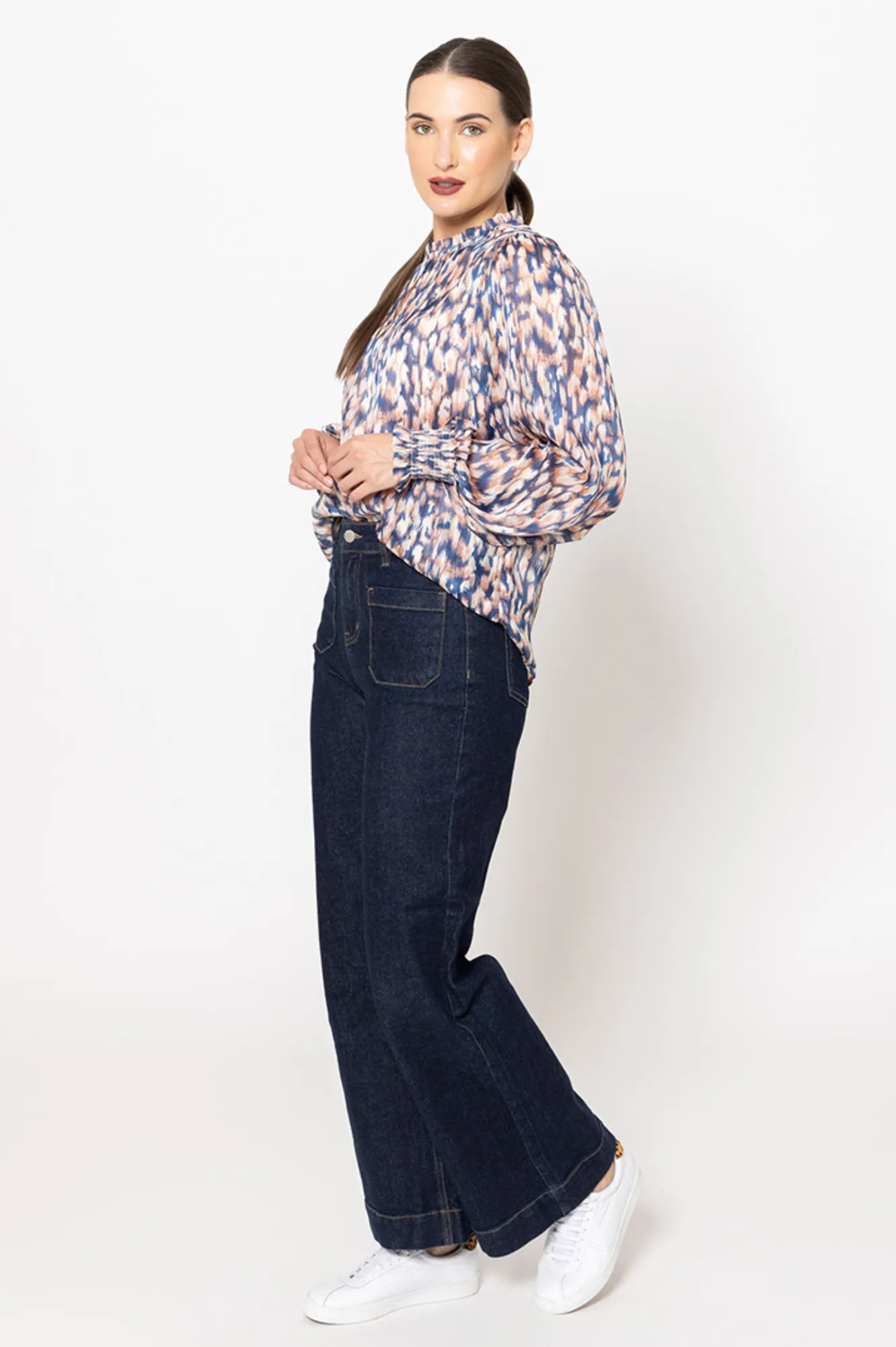 Movement Blouse - Lurex Stripe