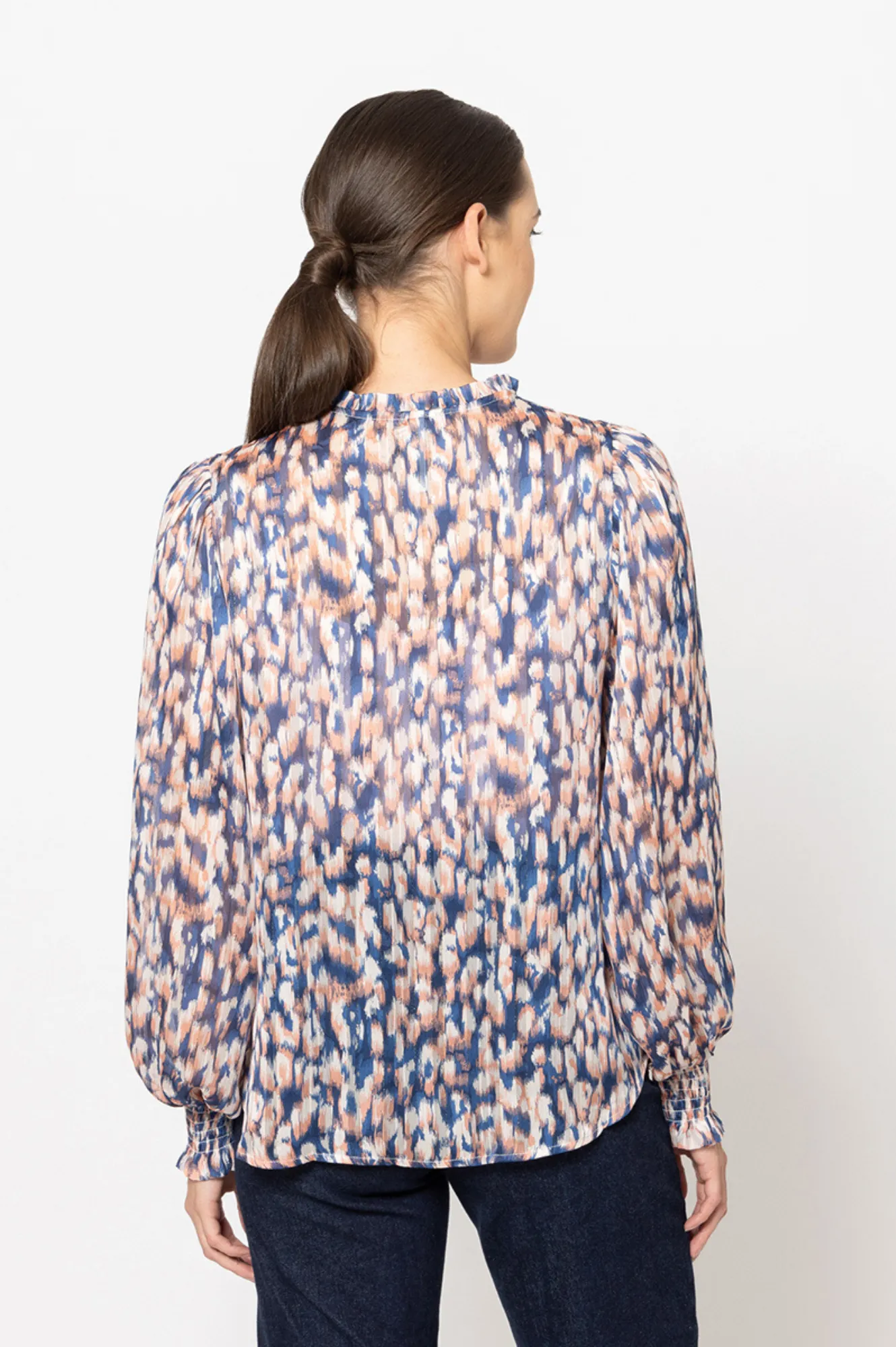 Movement Blouse - Lurex Stripe