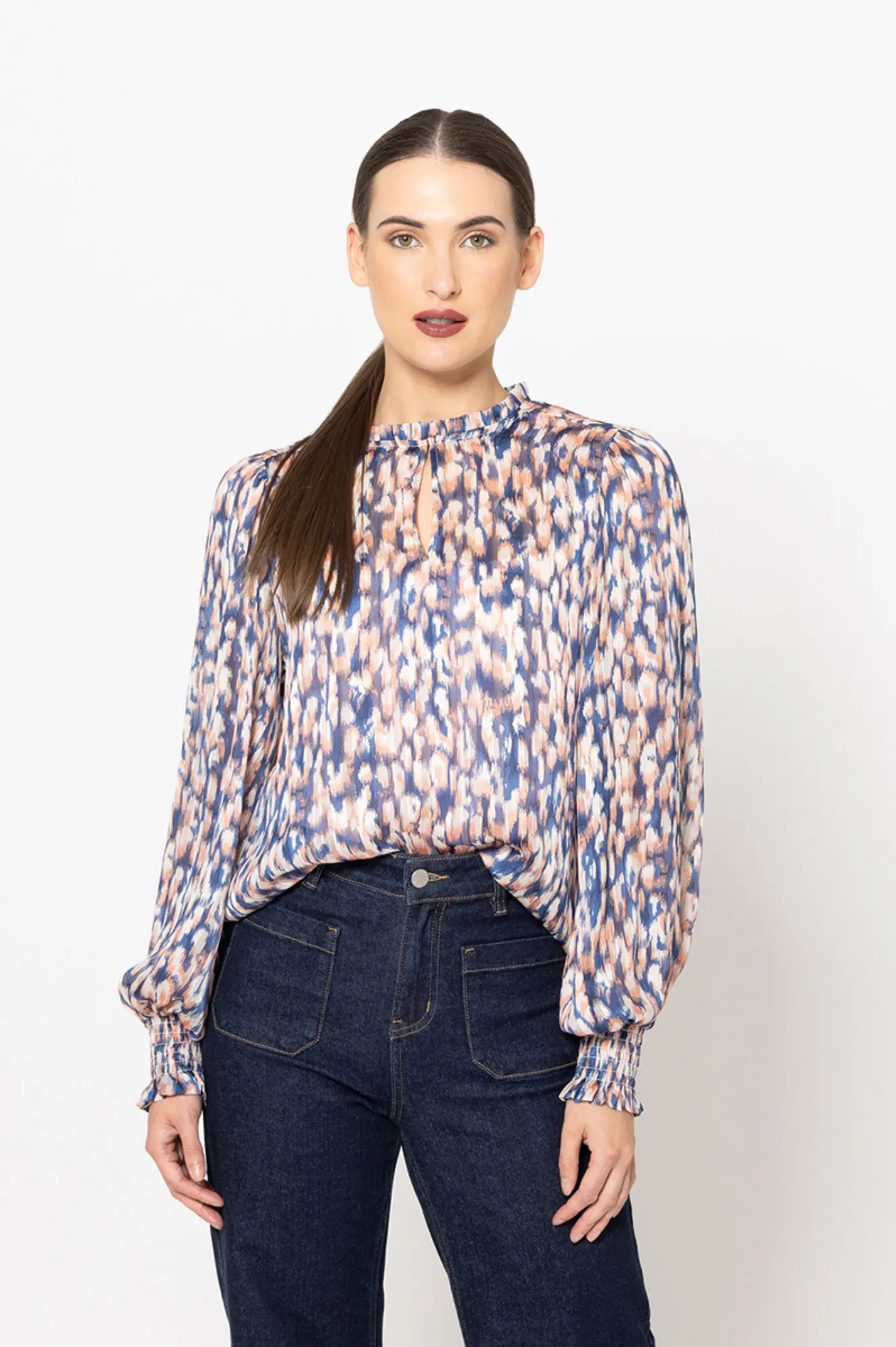 Movement Blouse - Lurex Stripe