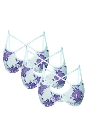 Organic Cotton  Antimicrobial Lightly Padded Underwired Cage Bra(Pack of 3)-ISB052_52_52-