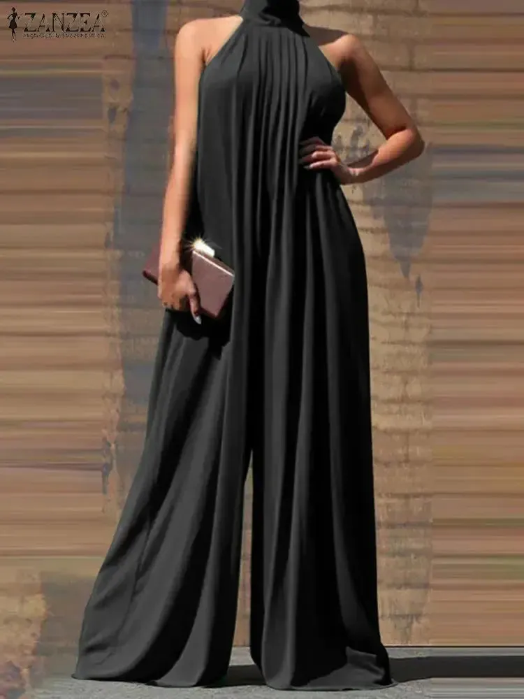 Oversized Palazzo Pleated Jumpsuit