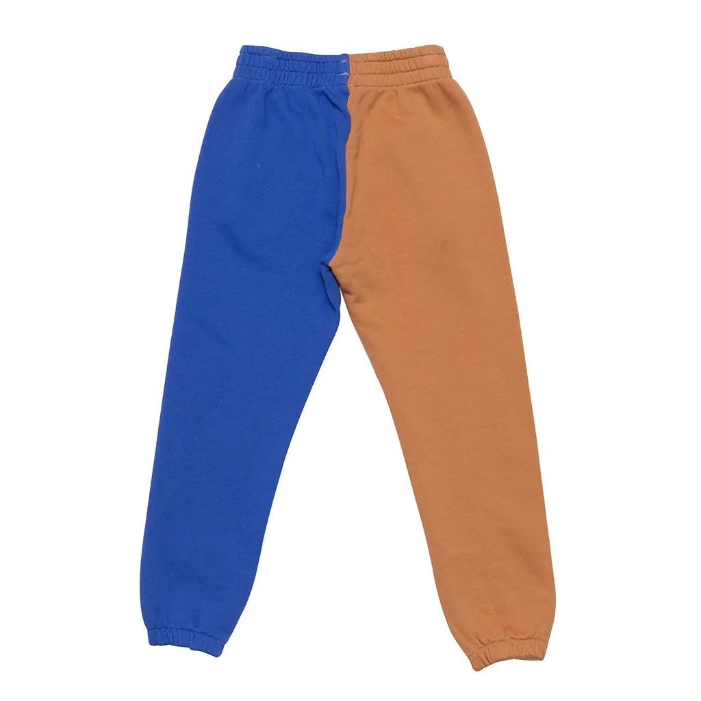Pants Track Panel Blue Warm Sand Caramel
