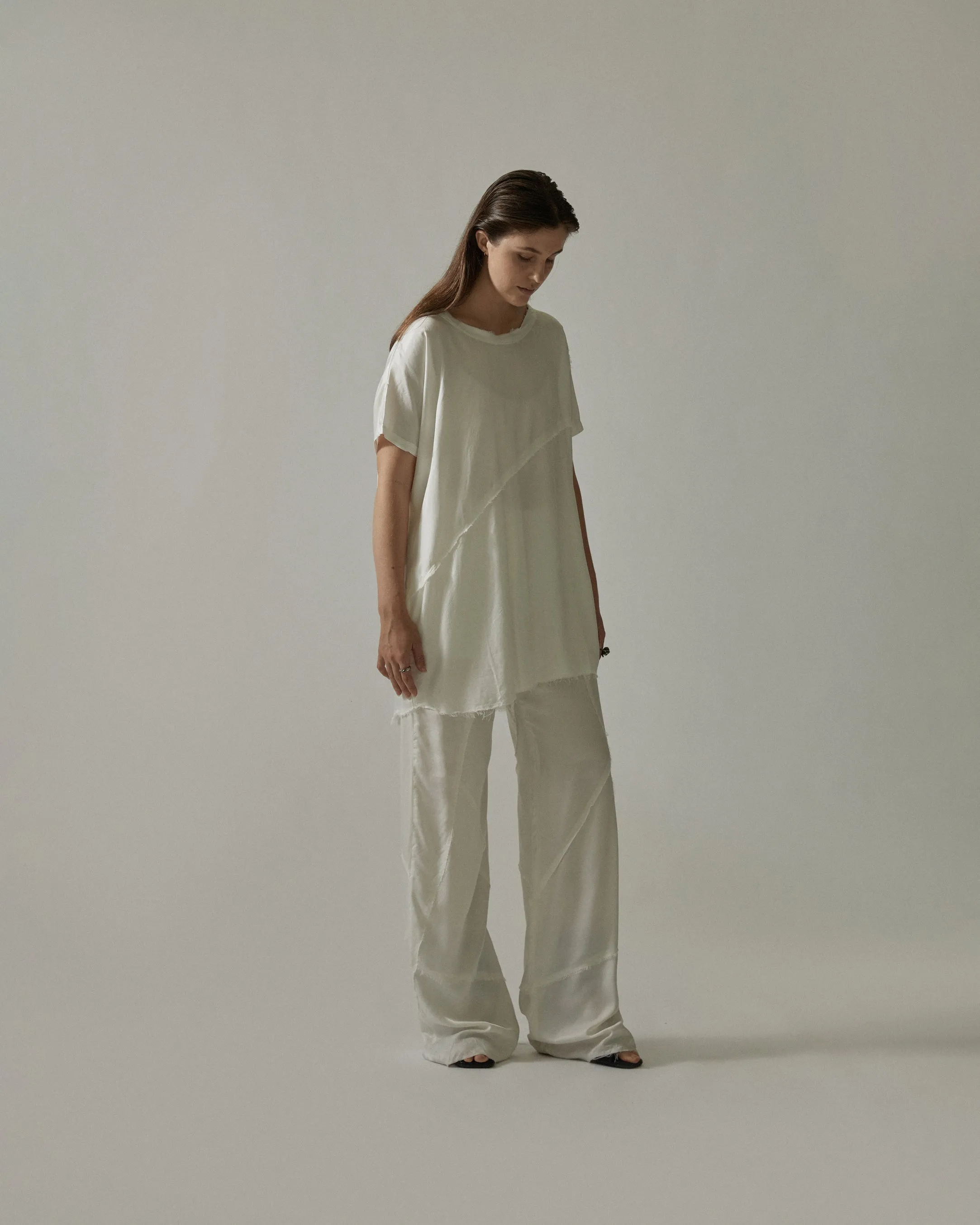 Patchwork Pants White