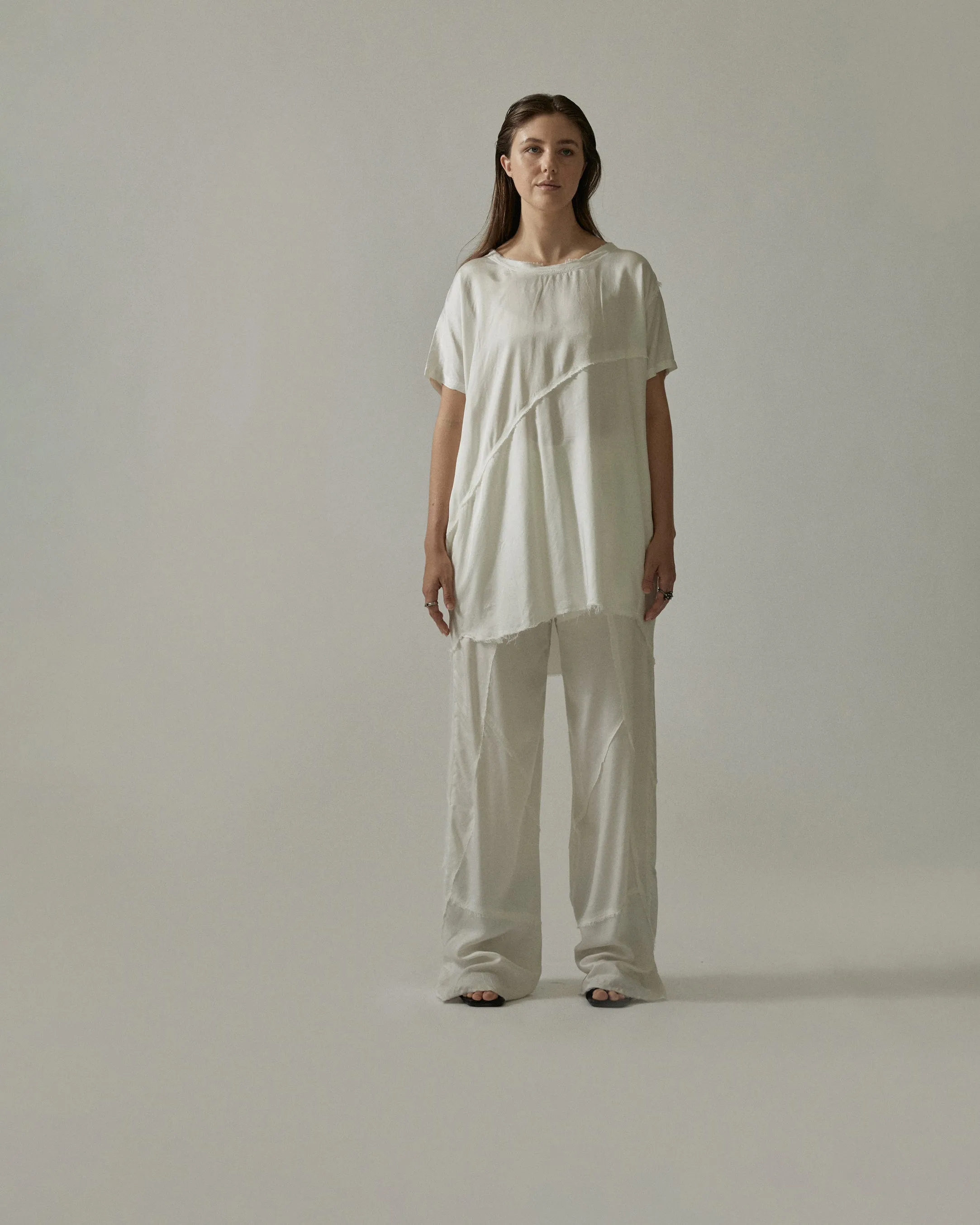 Patchwork Pants White