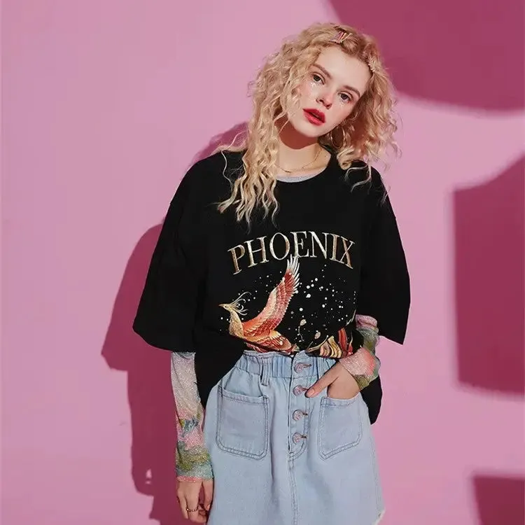 Phoenix Loose Print T-Shirt