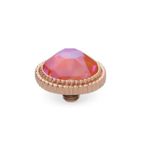 Qudo Fabero 10mm Rose Gold Topper - Orange Glow Delite