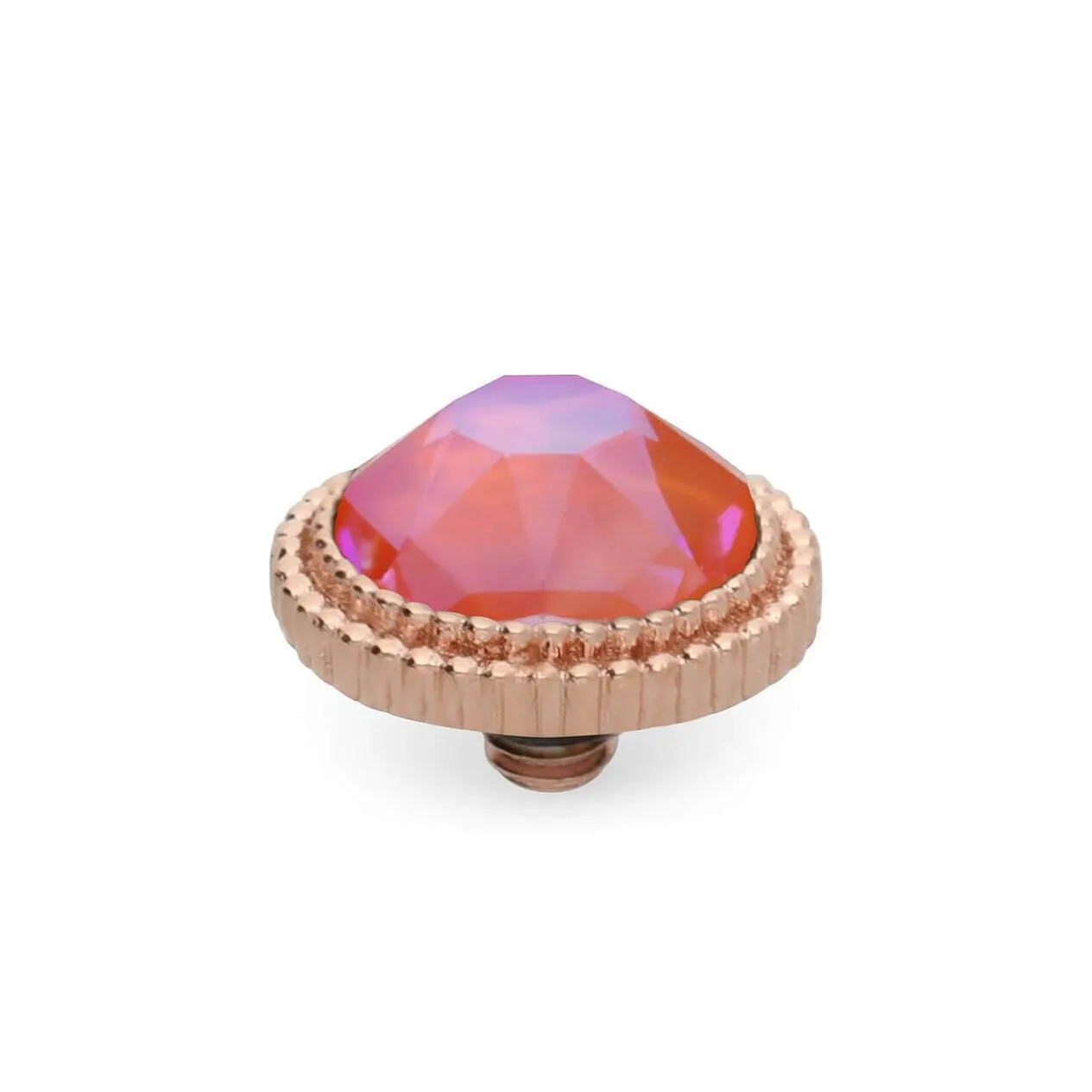 Qudo Fabero 10mm Rose Gold Topper - Orange Glow Delite