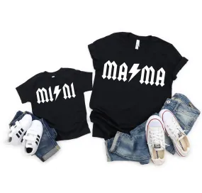 Rock n' Roll Mama & Mini Crew Neck Shirts