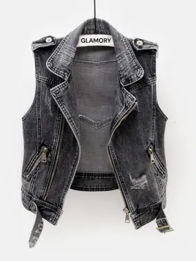 Ruby Denim Waistcoat