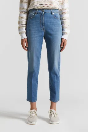 Slim jeans in lightweight washed comfort cotton denim