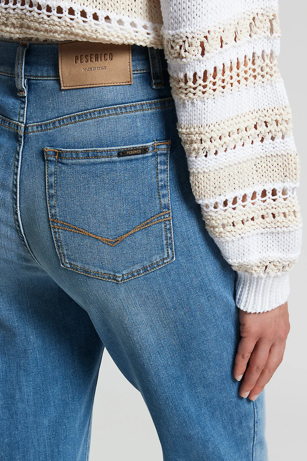 Slim jeans in lightweight washed comfort cotton denim