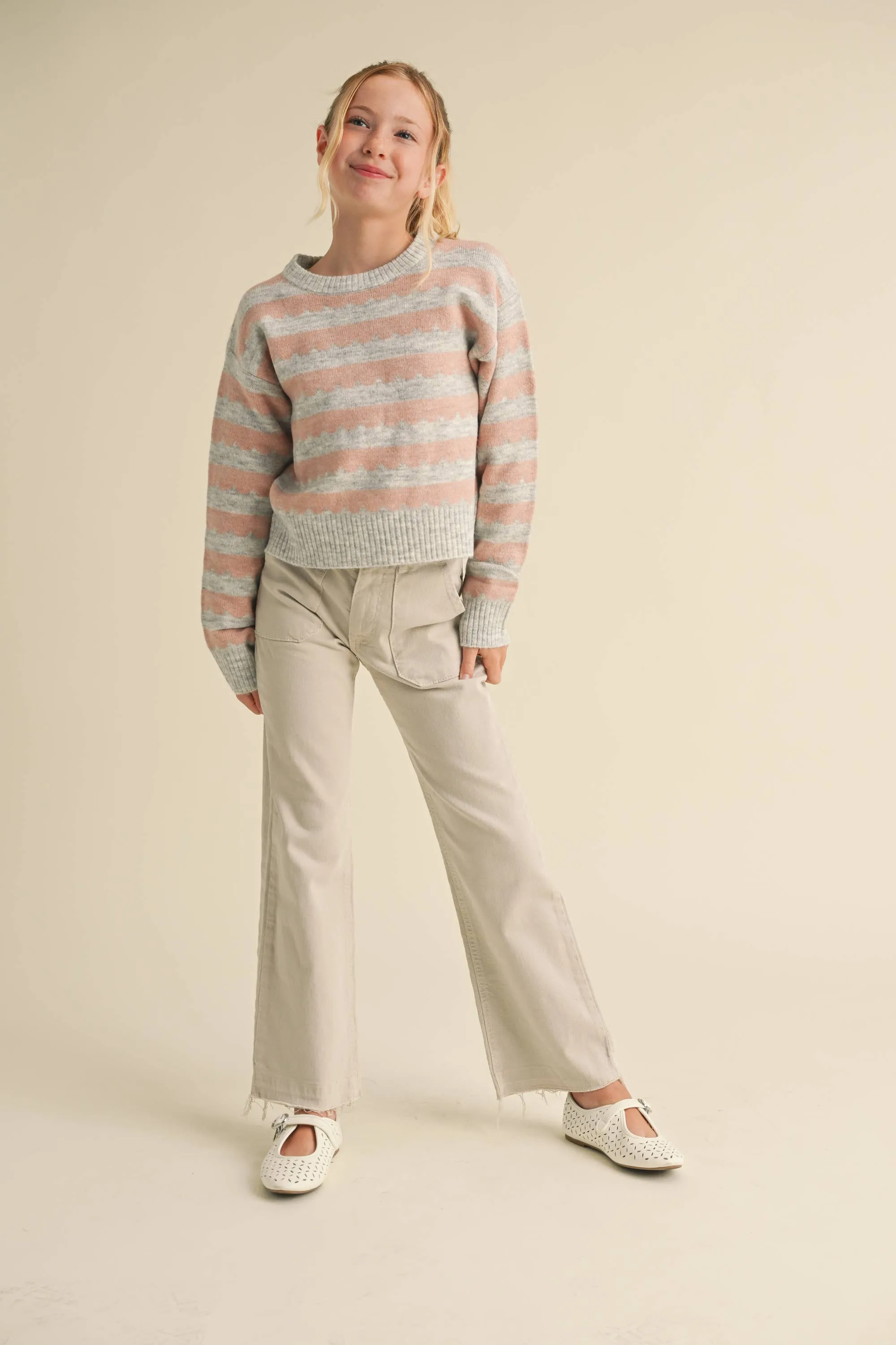 Stripped Crew Neck Sweater