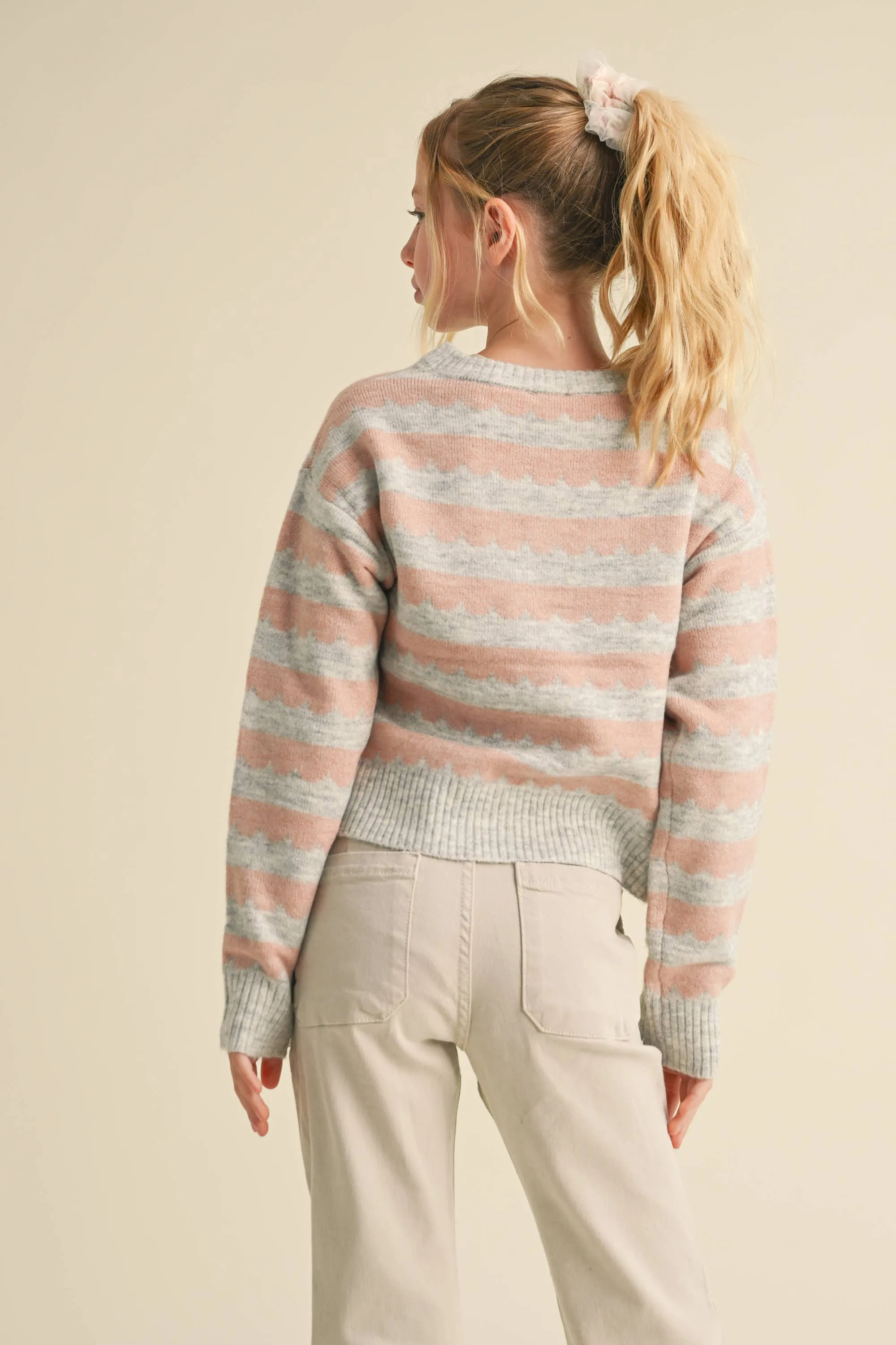 Stripped Crew Neck Sweater