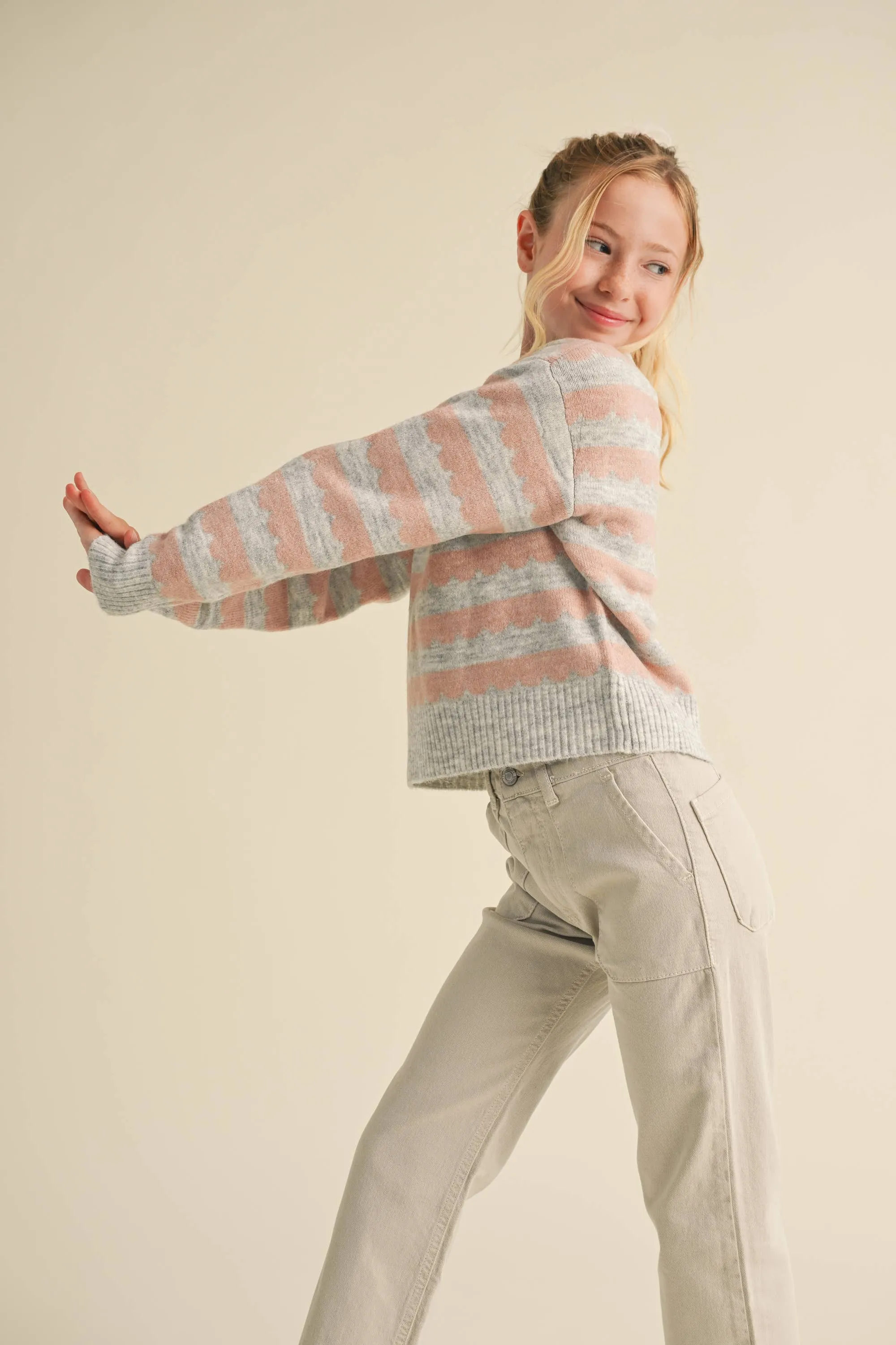 Stripped Crew Neck Sweater