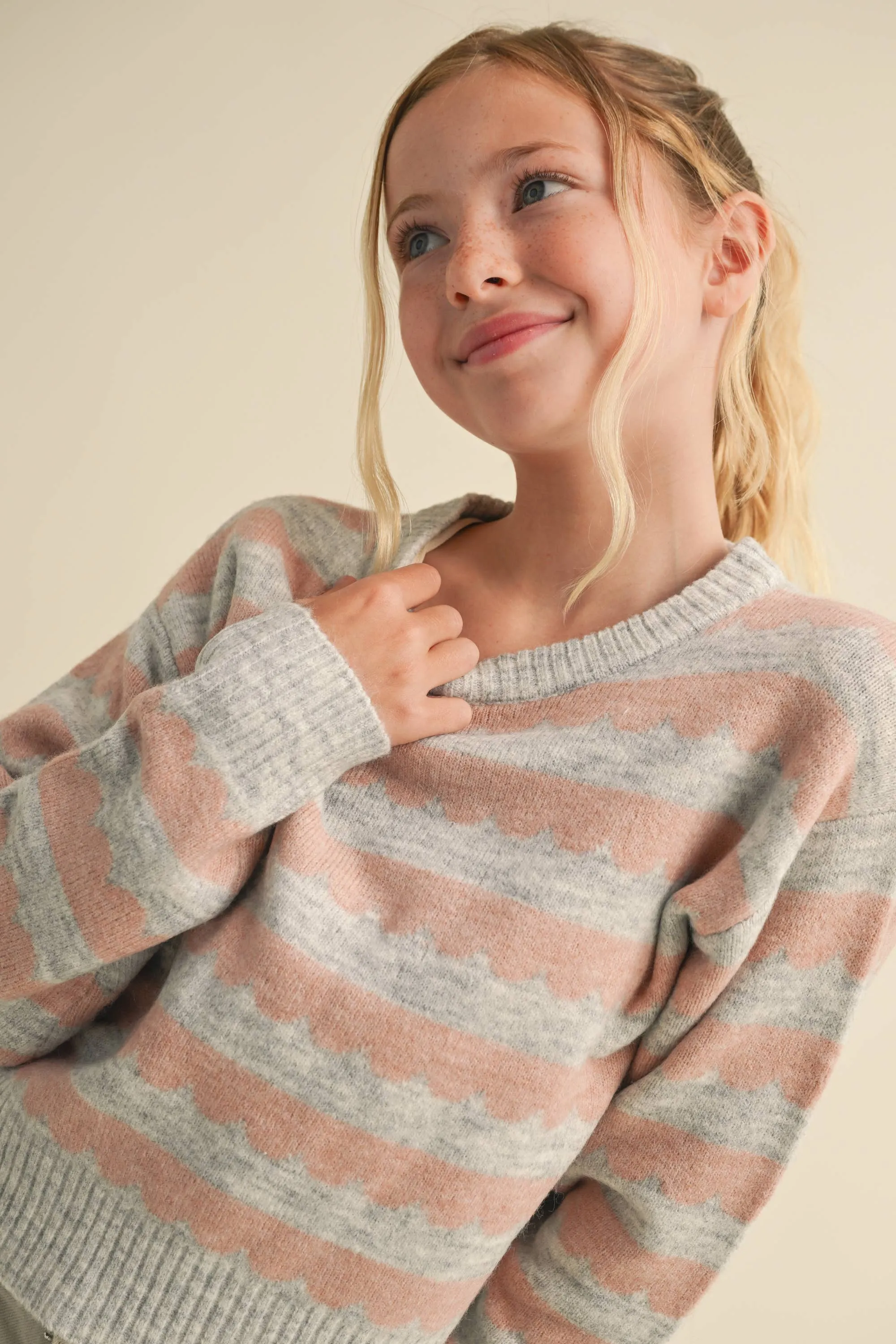 Stripped Crew Neck Sweater
