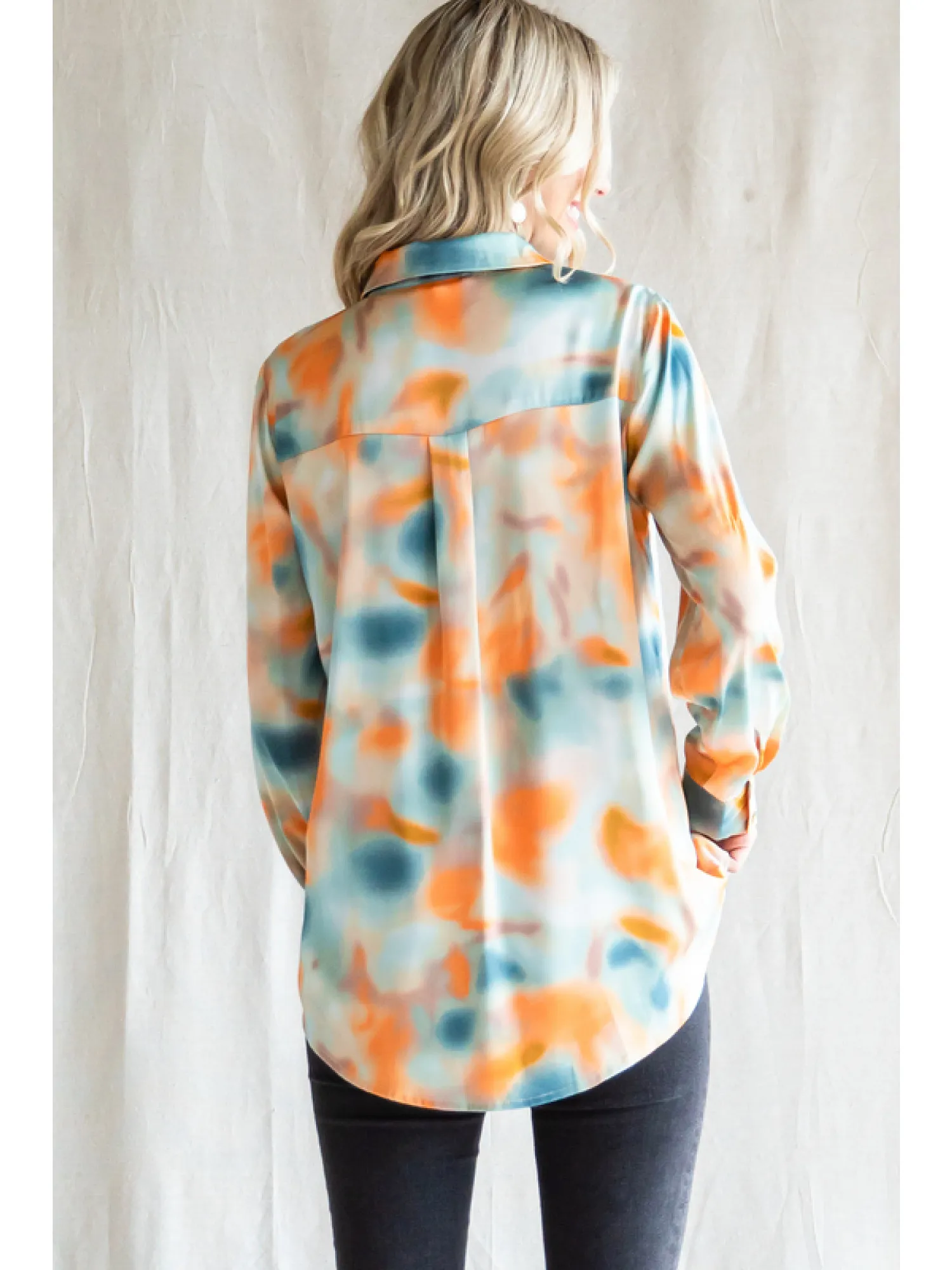 Subtle Haze Satin Top