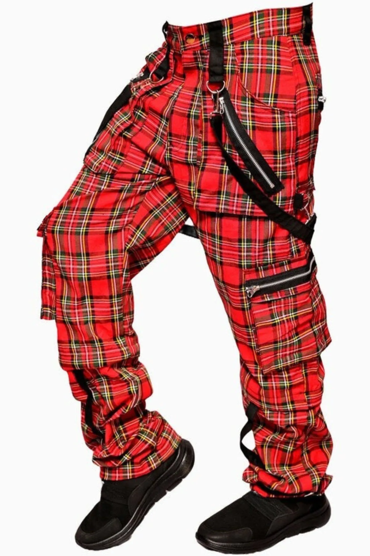Unisex Gothic Plaid Punk Pant