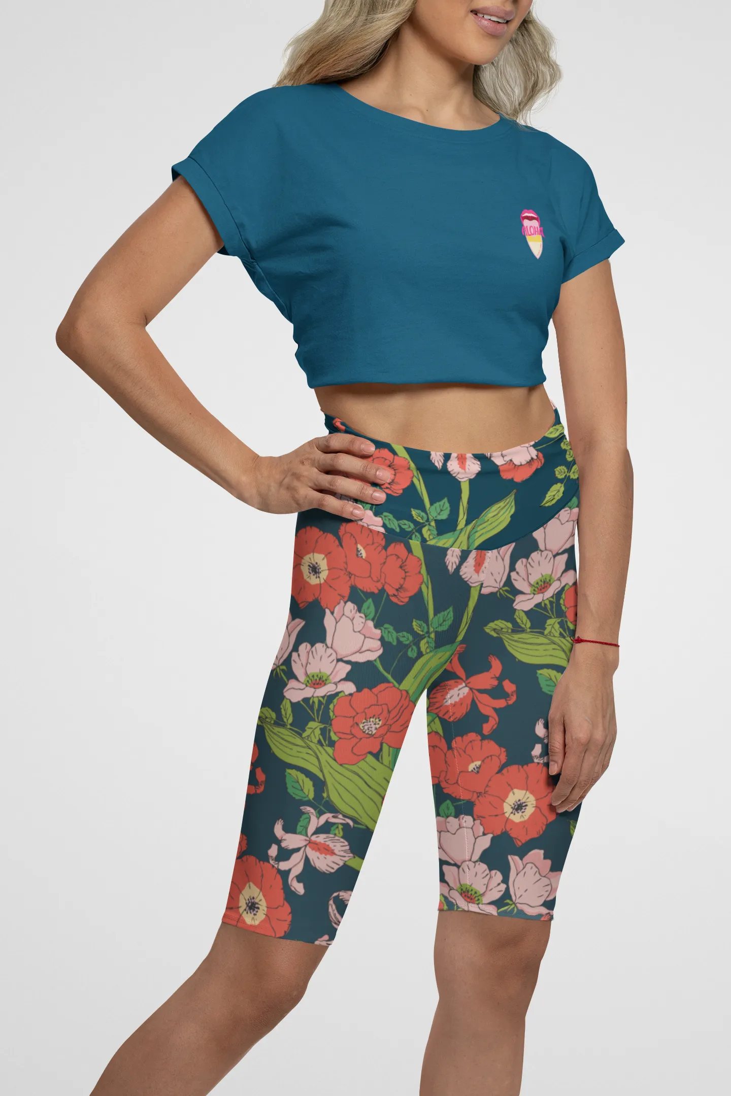 UV UPF 50  Women's Swim Jammers Long Swim Shorts Paddle board Shorts XS-3XL - Seychelles Floral
