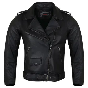 Vance Leather Ladies Premium Goatskin Classic Motorcycle Leather Jacket