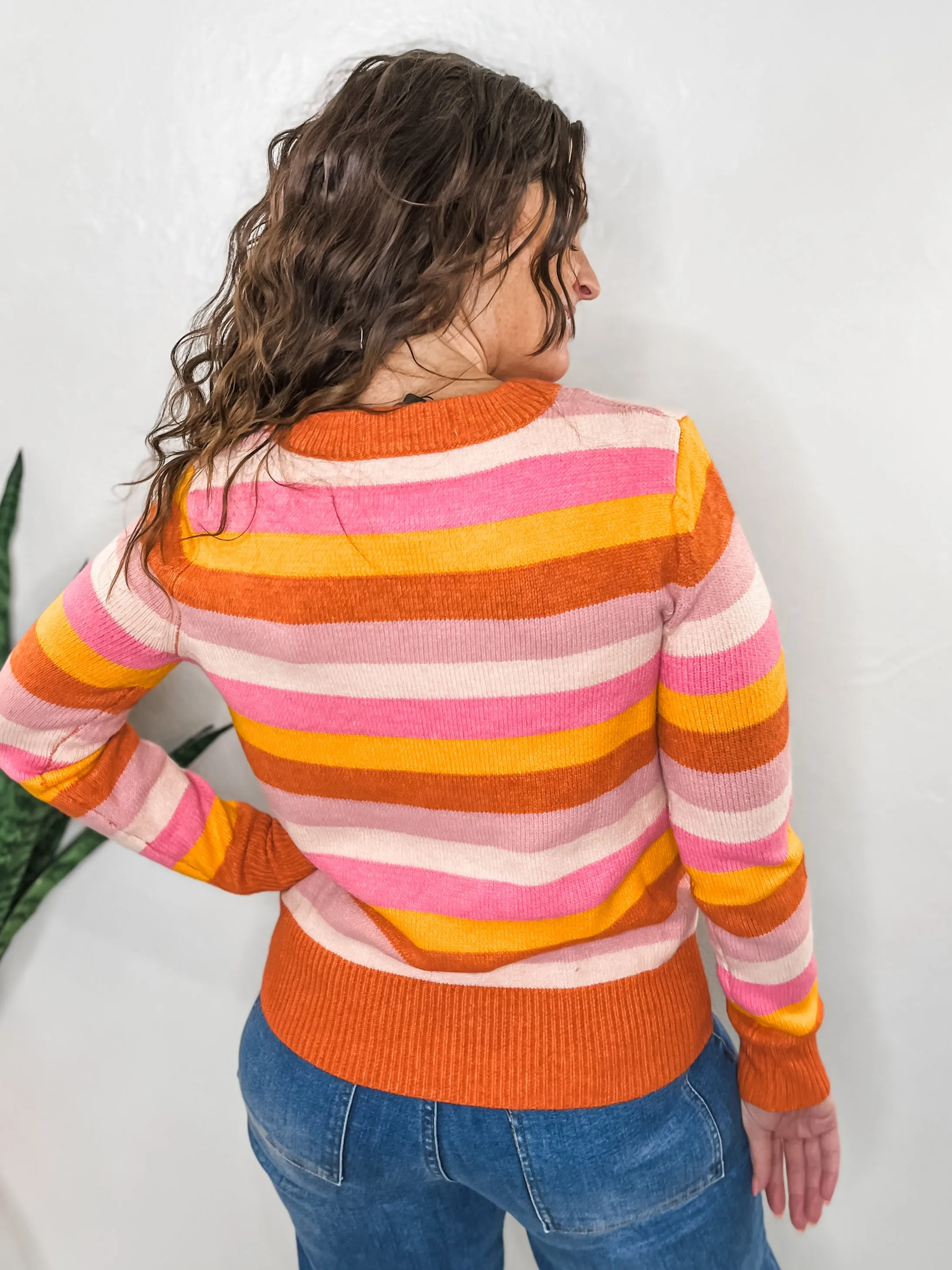 Vibrant Multi Stripe Sweater