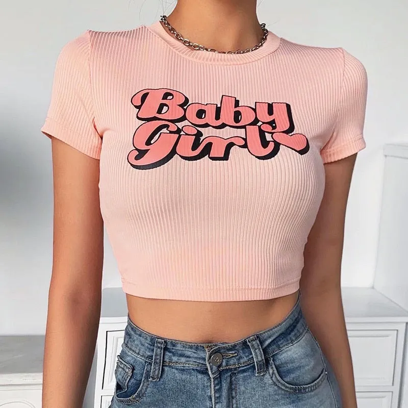 Y2K Egirl Baby Girl Crop Top